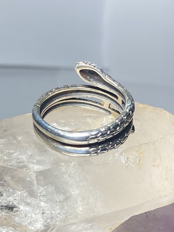 Snake Ring Serpent Band sterling silver women siz… - image 4