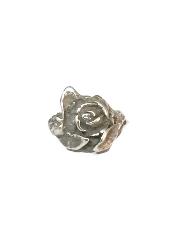 Vintage Sterling Silver Rose Ring - Size 5 Flower Band