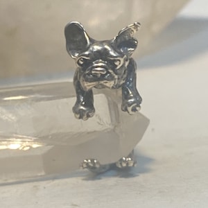 French bulldog ring dog band sterling silver women girls size 6.50