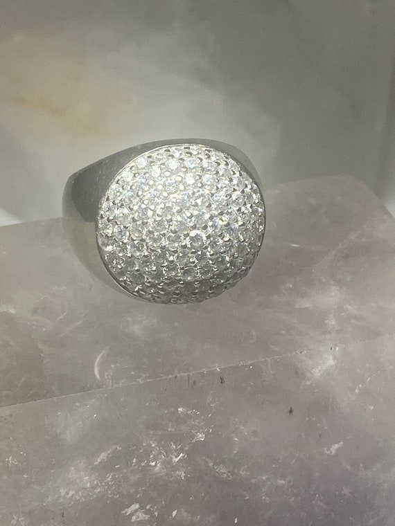 Dome cocktail ring sparkly sterling silver women … - image 5