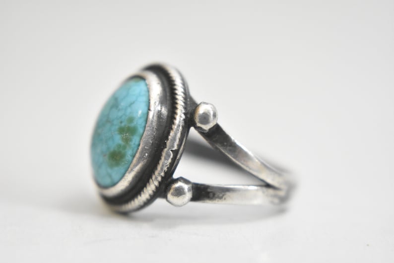 Navajo ring turquoise sterling silver women girls Size 6