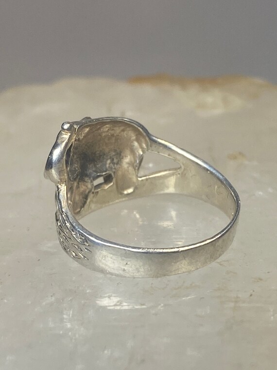 Elephant ring size 5.75 animal band sterling silv… - image 6