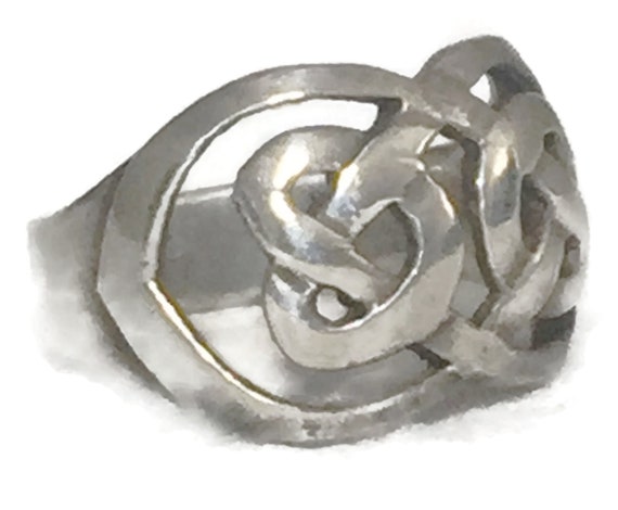 Celtic Knot Ring Size 5 Minus Celtic Knot Band Si… - image 4