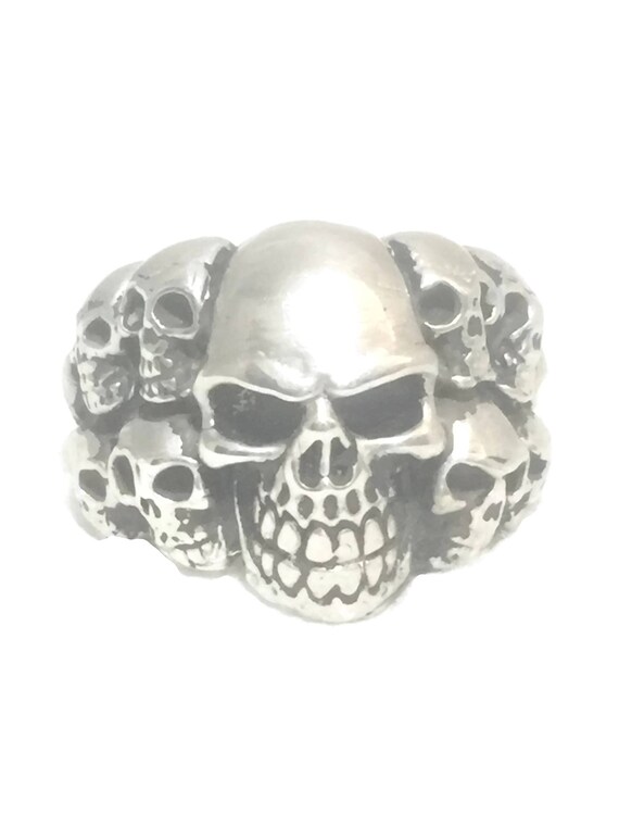 Vintage Sterling Silver Ring Vintage Skull Ring Me
