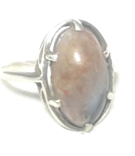 Vintage Agate Ring Size 9 Southwest Women Ring Si… - image 3