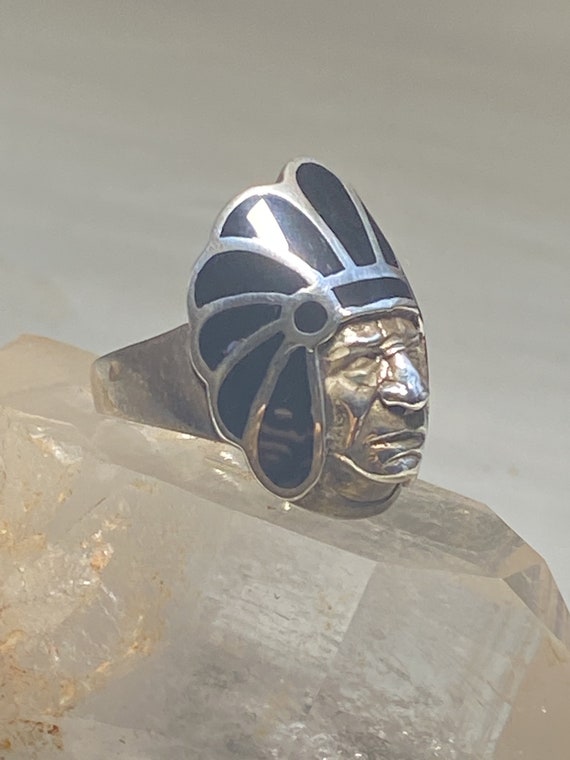 Chief ring southwest feather headdress figurative… - image 2