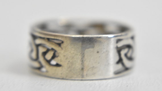 Celtic ring Irish knots woven thumb band sterling… - image 8