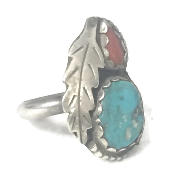 Turquoise Ring Size 4 Minus Navajo Ring Size 4 Tu… - image 10
