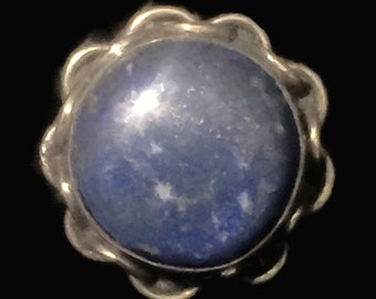 Bague vintage en argent sterling avec lapis lazuli - Taille 7,25