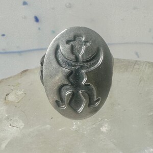 Kachina ring Hopi Dancer size 7.75 sterling silver women girls