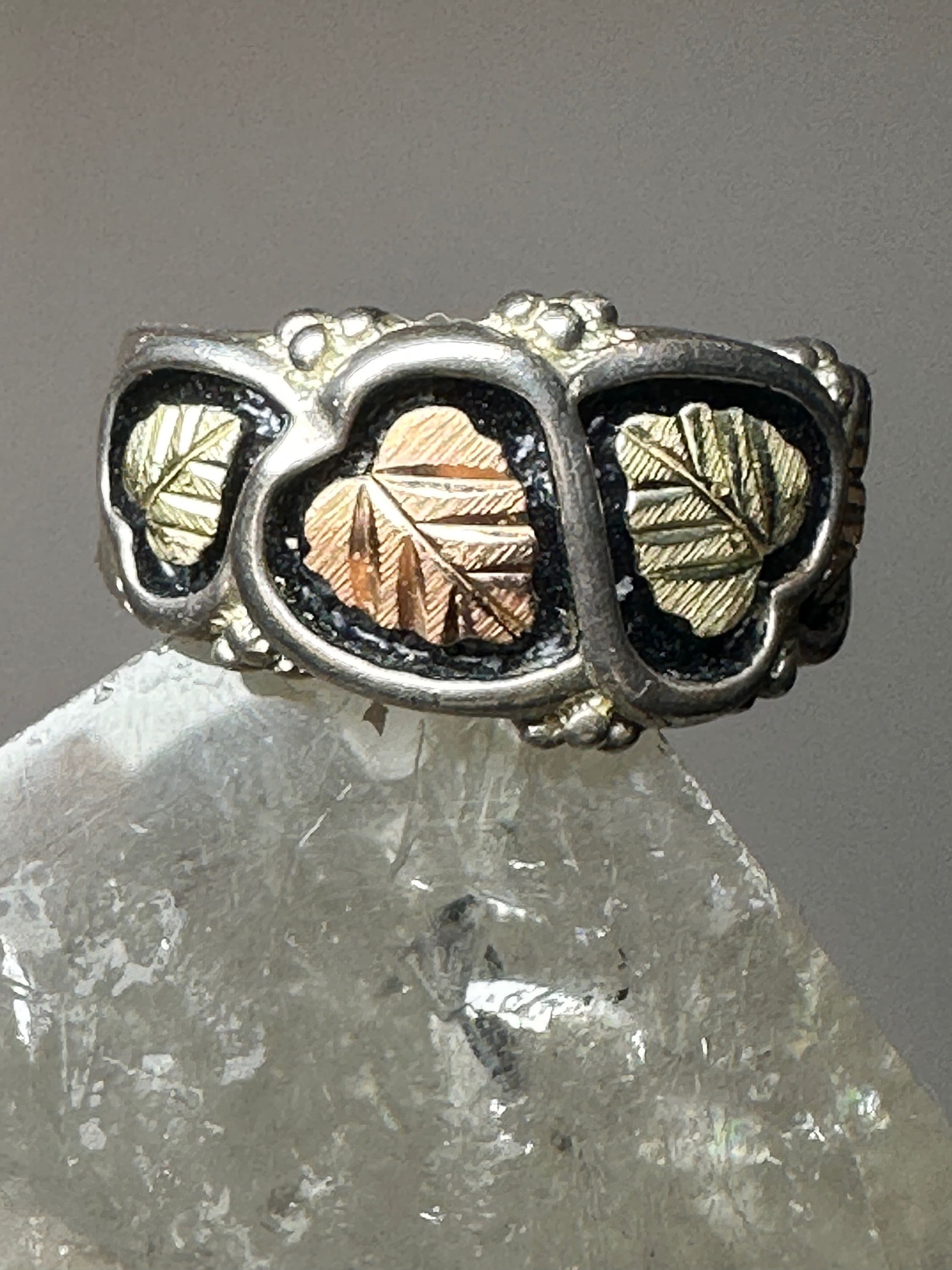 Black hills gold sterling silver rings discount