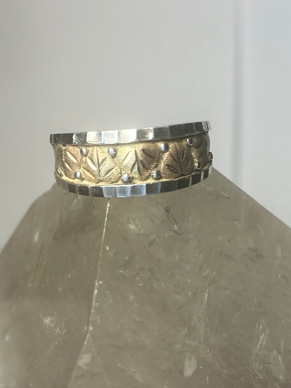 Black Hills Gold ring leaves  band sterling silve… - image 1