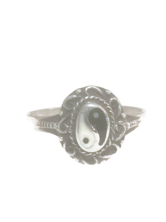 Vintage Sterling Silver Ring Vintage Yin Yang Ring