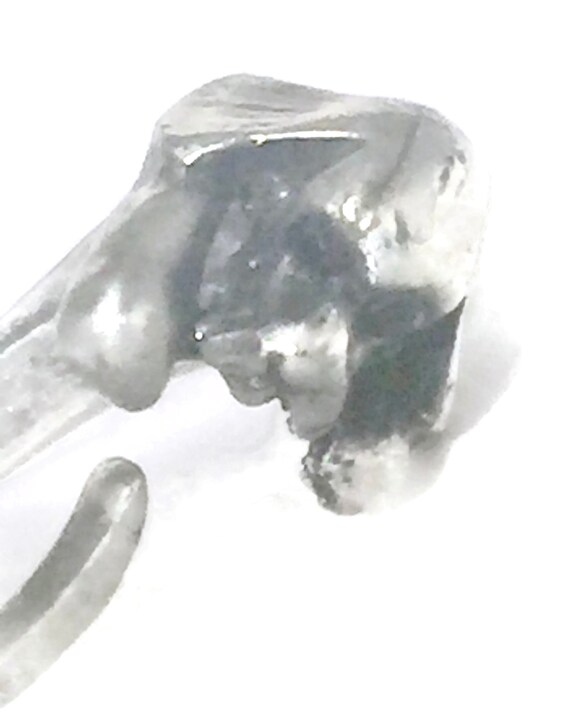 Vintage Dog Ring Size 4.50 sterling silver women … - image 6