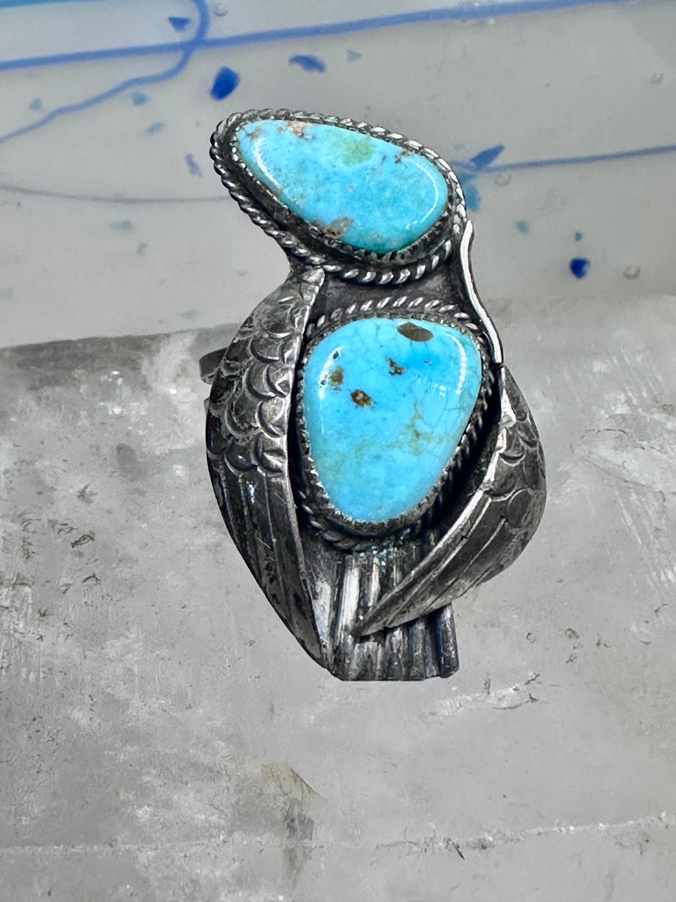 Bird Ring Navajo Turquoise Vintage Size 6.25 Sterling Silver Women - Etsy