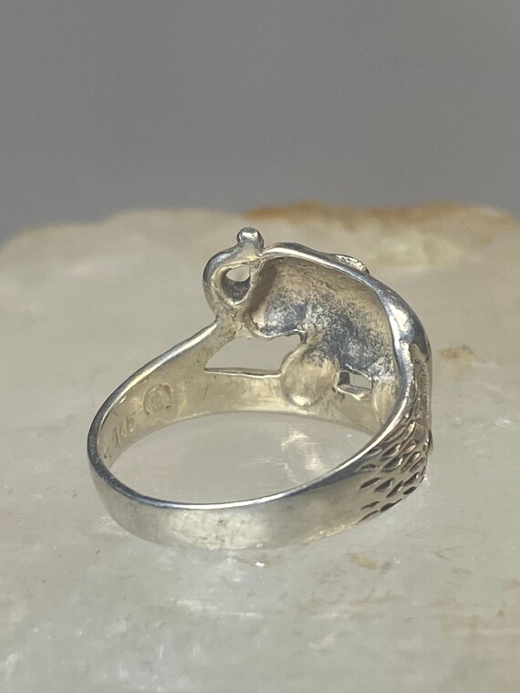 Elephant ring size 5.75 animal band sterling silv… - image 7