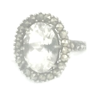 Marcasite Ring Cocktail Ring Size 6 Minus Women Ring Size 6 Sterling Silver Ring Size 6 Filigree Ring Size 6 Boho Ring Size 6 Vintage Ring