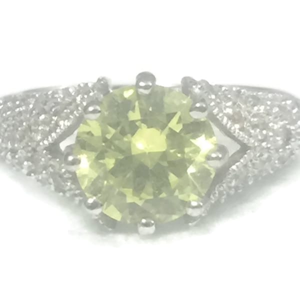 Lime Green Ring - Etsy