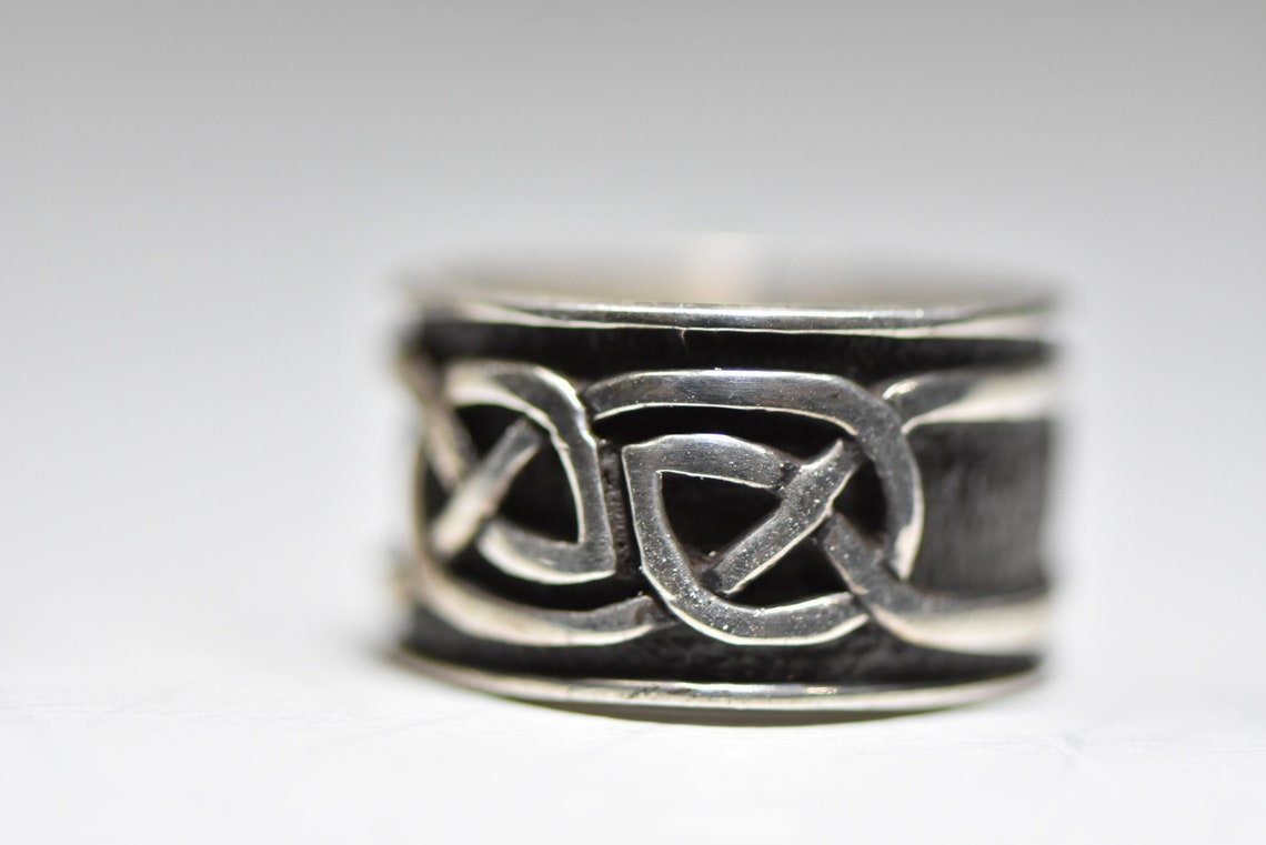 Sun Moon Universe Cute Ring New .925 Sterling Silver Celtic Knot Band Sizes 5-10