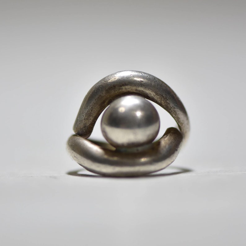 Chunky Ring Bulky Boho Dome Pinky Sterling Silver Band Girls Etsy