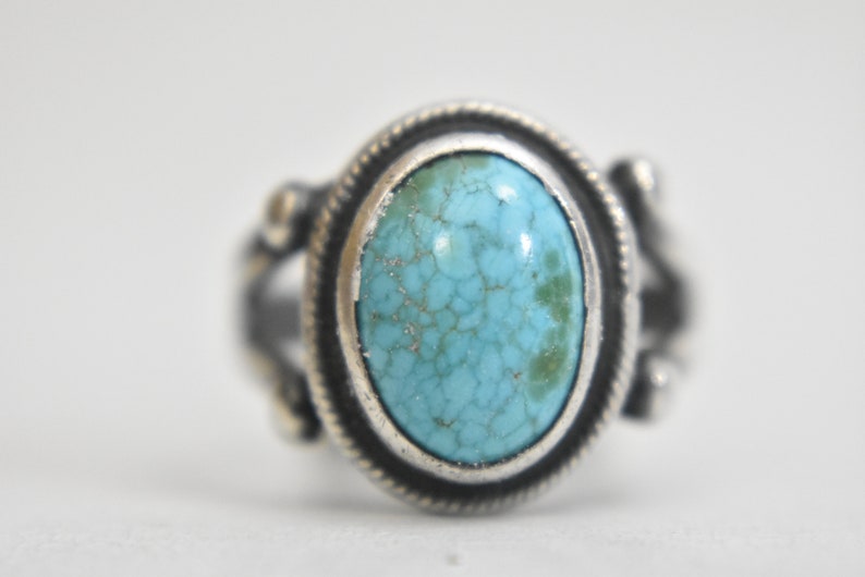 Navajo ring turquoise sterling silver women girls Size 6