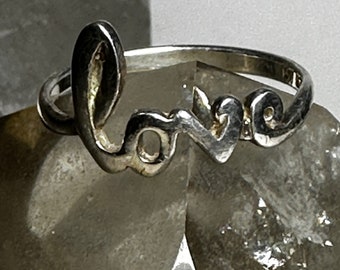 "Ring Wortband Gr. 8,50 Sterling Silber Damen ""Love""."