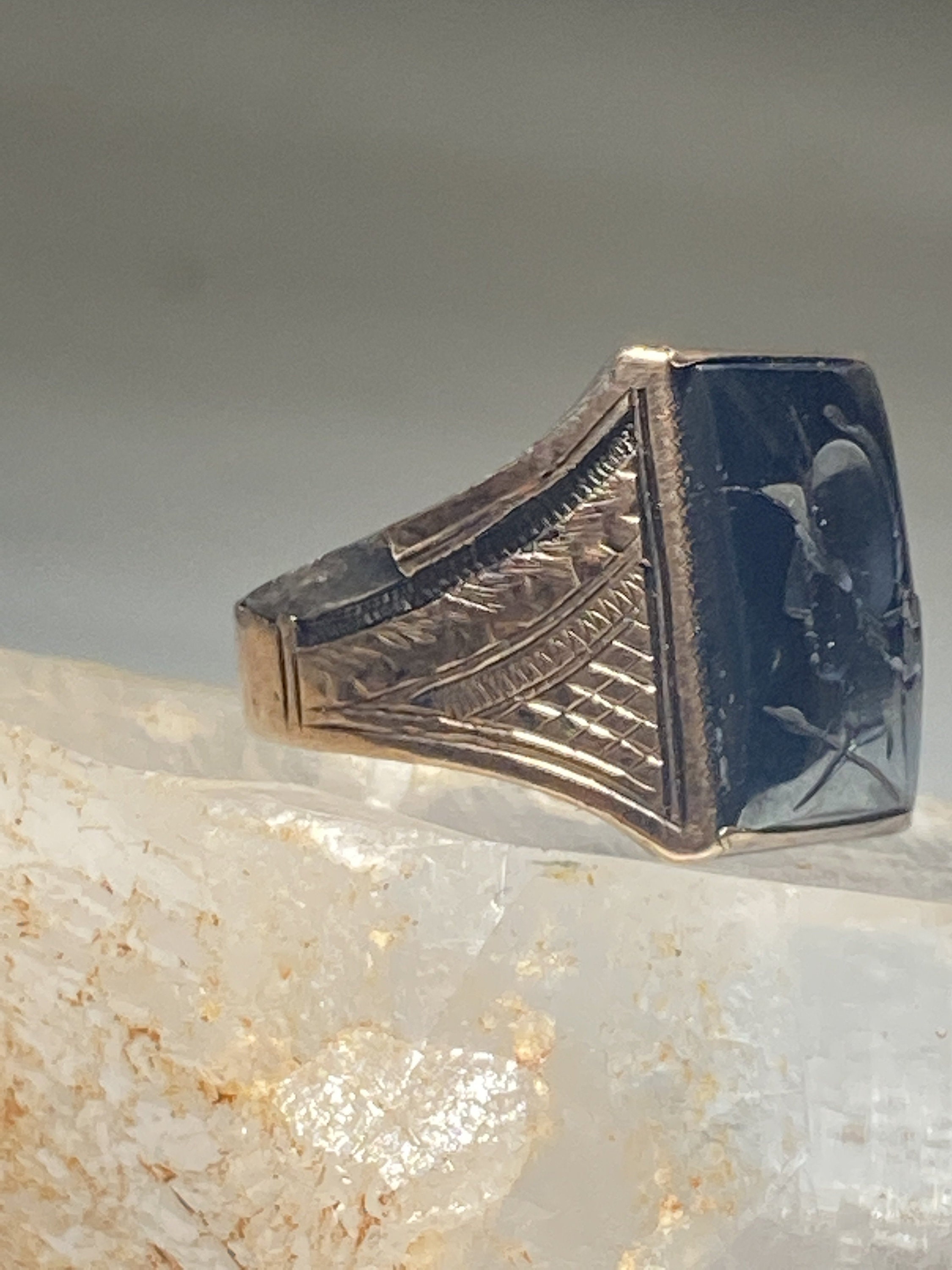 Roman Warrior Ring Antique Art Deco Sterling Silver 14K Ring | Etsy