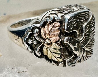 f.a.l リング最終価格　サイズ:13 Eagle Ring Black Hills Gold Band Size 13 Sterling Silver