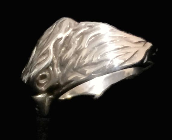 Vintage Sterling Silver Eagle Ring - Southwest Bi… - image 3