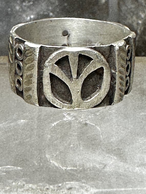 Peace Ring Taxco Mexico Band Size 7 Sterling Silver Women Men - Etsy
