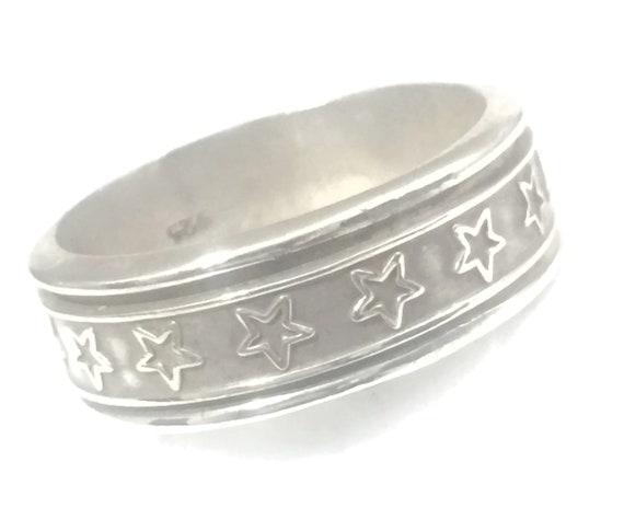 Spinner Star Band Size 13 Minus Men Star Ring Siz… - image 6