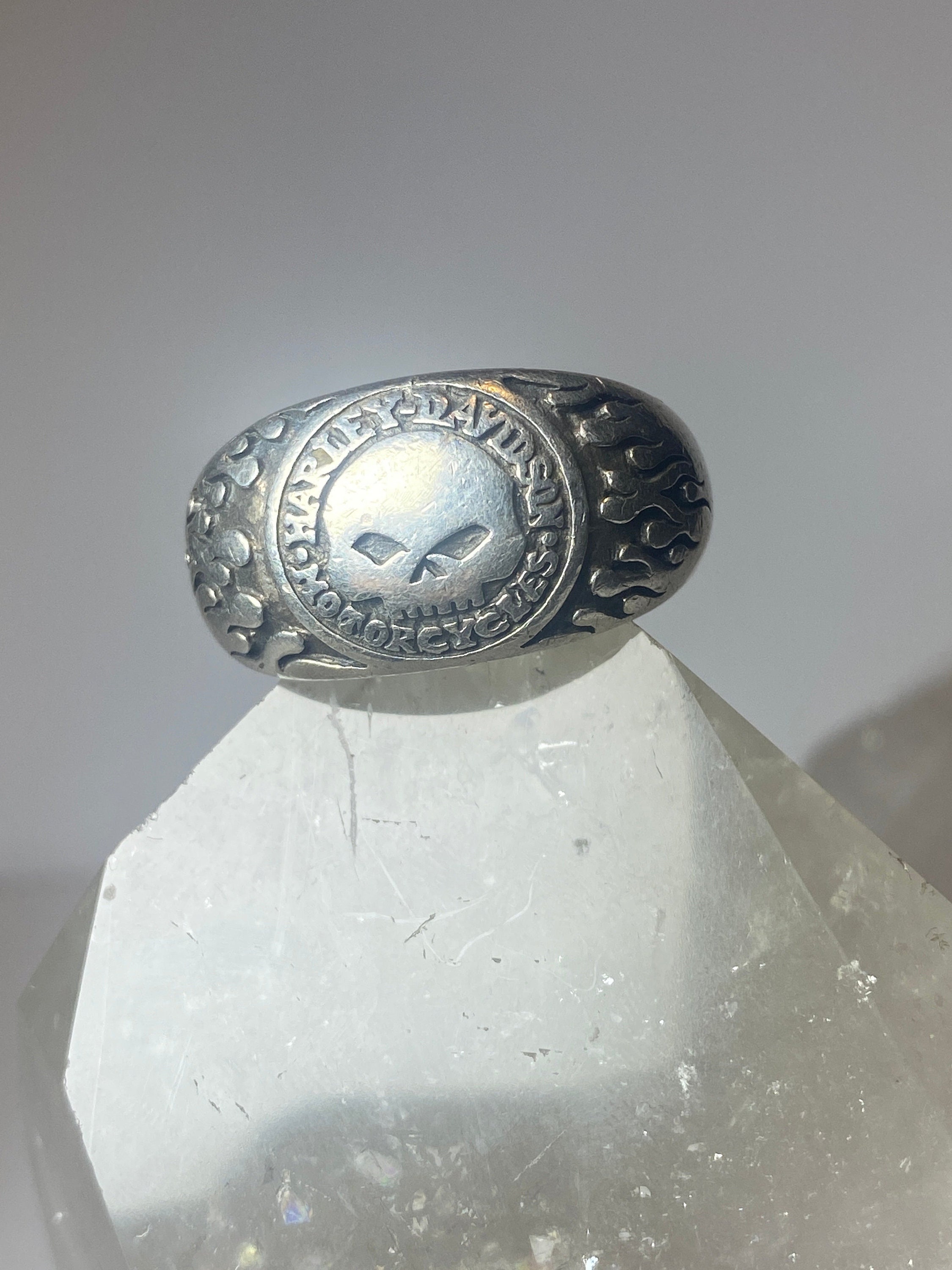 アクセサリー old mod harley davidson flame ring #13 Harley Davidson Ring Biker Band Flames Sterling Silver Women Men