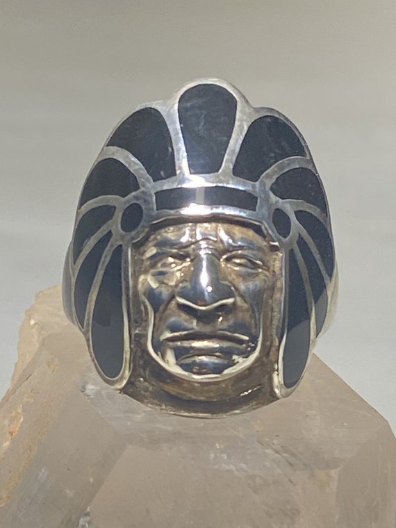 Chief ring southwest feather headdress figurative… - image 8