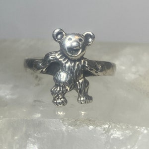 Bear ring size 7.75 Marching band sterling silver women