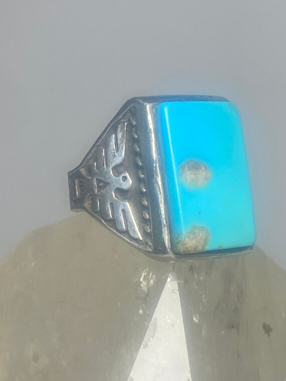 Phoenix Ring size 9.75 Turquoise mudman band sout… - image 1