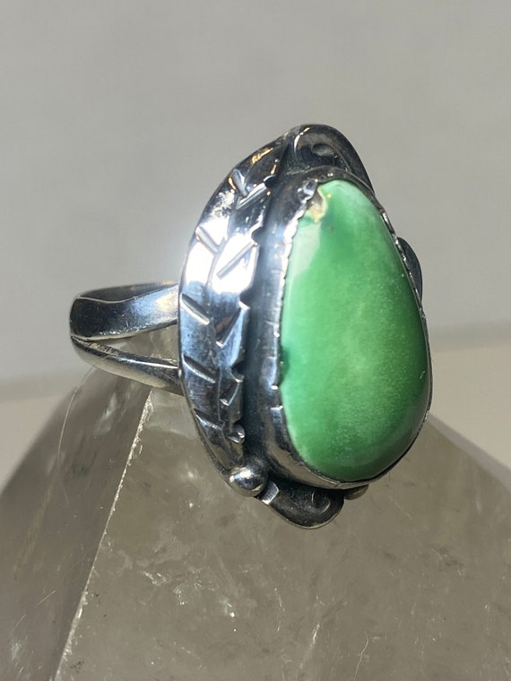 Turquoise ring Navajo southwest sterling silver w… - image 3