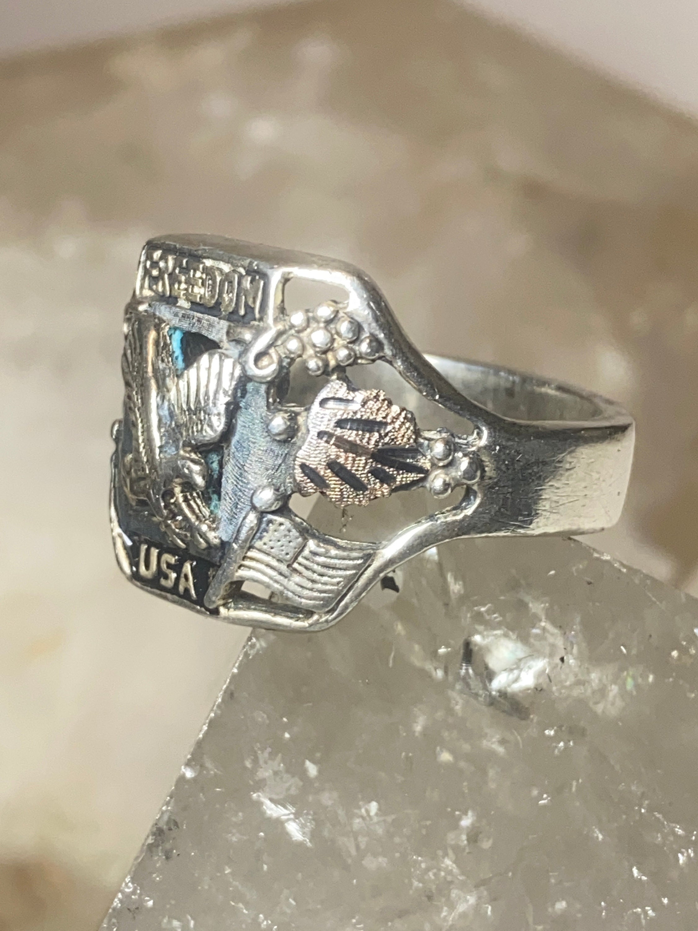 Harley Eagle Sterling Silver Biker Ring