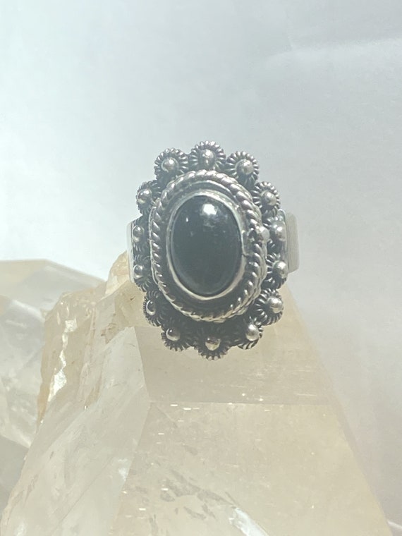 Onyx poison ring Mexico sterling silver women siz… - image 9