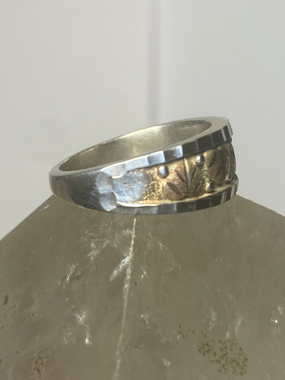 Black Hills Gold ring leaves  band sterling silve… - image 8