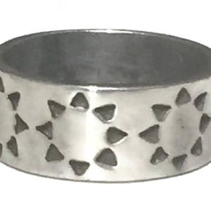 Vintage Sun Ring Size 6.50  band sterling silver