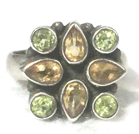 Vintage Peridot Ring Size 5 Minus Women Ring Size… - image 8