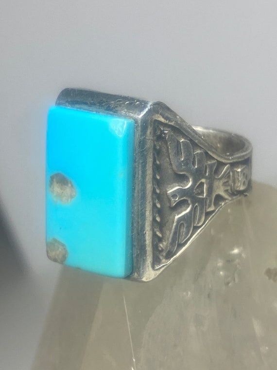 Phoenix Ring size 9.75 Turquoise mudman band sout… - image 7