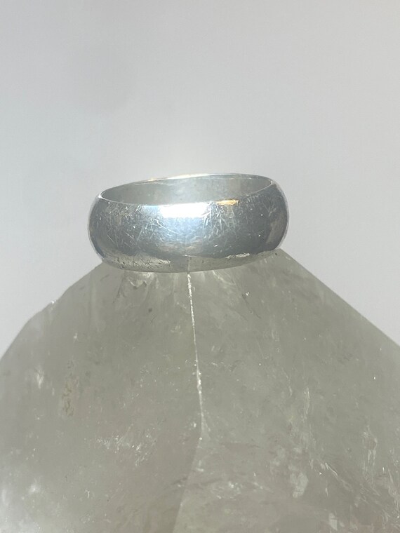 Plain ring wide wedding band size 6.50 sterling si