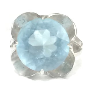 Vintage Flower Sterling Silver Ring, Size 6, Signed ESPO