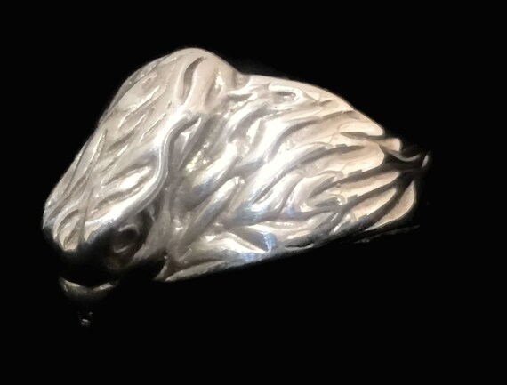 Vintage Sterling Silver Eagle Ring - Southwest Bi… - image 8
