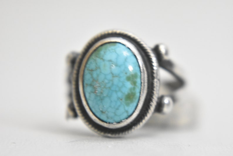 Navajo ring turquoise sterling silver women girls Size 6