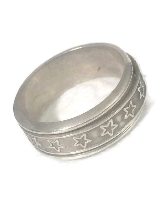 Spinner Star Band Size 13 Minus Men Star Ring Siz… - image 4