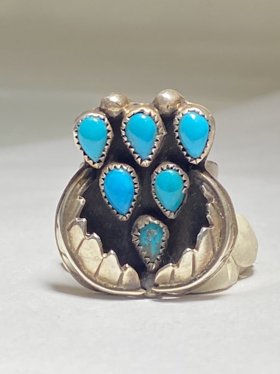 Turquoise ring Navajo southwest Sterling Silver w… - image 5
