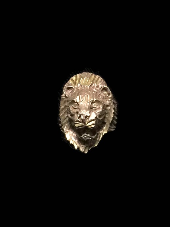 Men Lion Ring Size 9 Plus Men Lion Band Size 9 Vi… - image 1