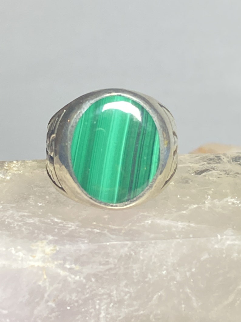 Malachite ring phoenix southwest sterling silver band women men size 9